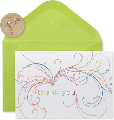 Thank You Cards with Envelopes, Kraft with Flower (14-Count)